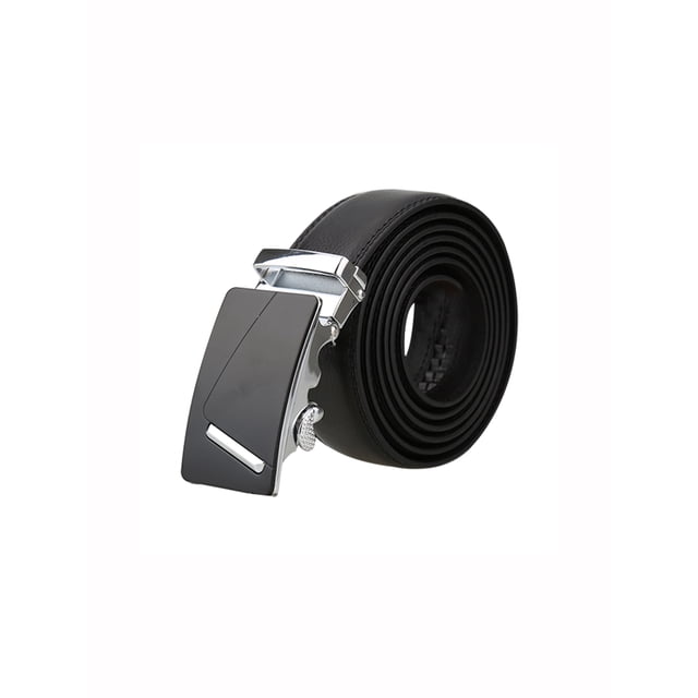 Cinturón de cuero de vestir automático con hebilla de ratchet para hombres INSPIRE CHIC Plata forma L 55 7/8-58 5/8
