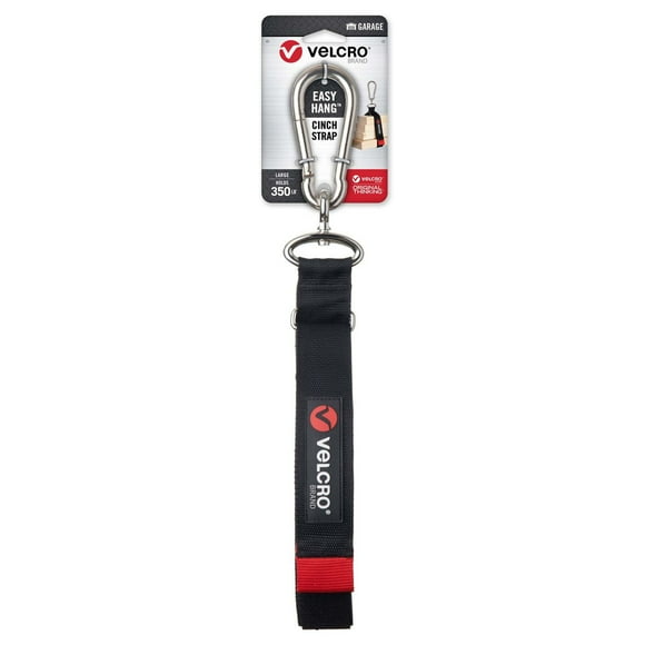 VELCRO BRAND Easy Hang Cinch Grande sangle de 30 pouces x 1 1/2 pouces. noir. 24/06 transporter grâce aux sangles VELCRO® Cinch.