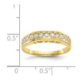 thumbnail image 6 of Solid 10k Yellow Gold I Love You Forever CZ Cubic Zirconia Ring Band Size 9, 6 of 7
