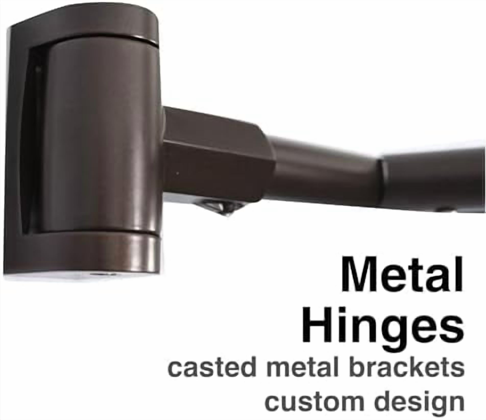 Double Curved Shower Rod, Metal Construction, Adjustable Between 44 to 70 Inches, Aluminum Rods and Zinc Mounting Hardware, Quality Modern Bathware, Oil Rubbed Bronze Finish