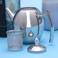 thumbnail image 3 of CIMAXIC 1.5L Belly Shape Thicker Tea Pot Linner With Filter Design Water Kettle 304 Stainless Steel Tea Kettle,7.28"X5.12"X5.12", 3 of 4