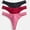 Toile/Terracotta/Black Print, variant on Silky Mesh Thong, 3-Pack, Size S-XXXL
