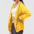thumbnail image 4 of AherBiu Sports Jackets for Women Zip up Hooded Long Sleeve Lightweight Sunproof Outwear Solid Color, 4 of 6