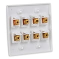 thumbnail image 2 of Placa de pared para altavoces HTTX con 8 terminales de conexión banana, 2 of 3
