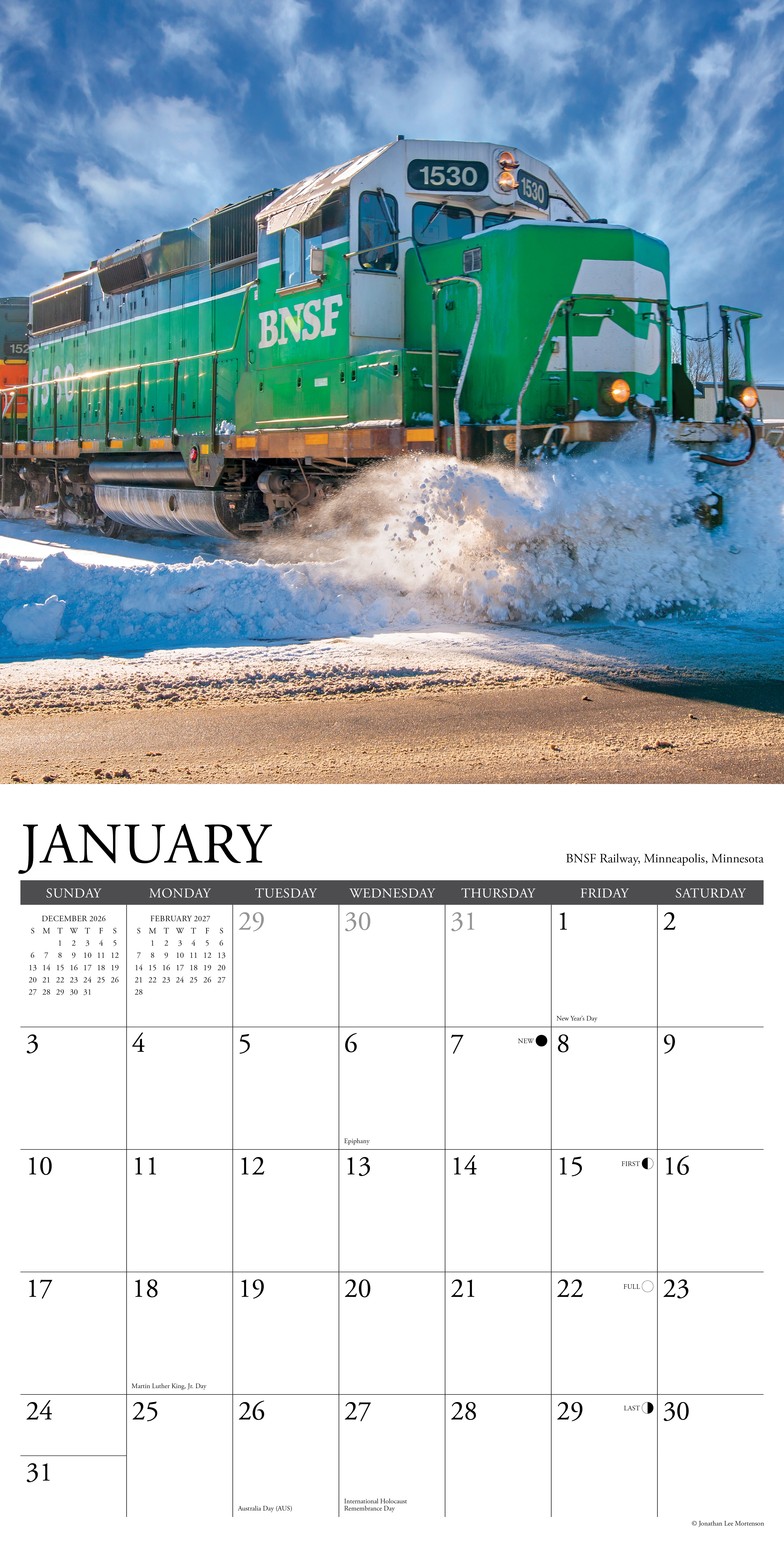 Willow Creek Press, Railroading 2027 Wall Calendar