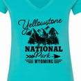 thumbnail image 4 of Inktastic Wyoming Yellowstone National Park Women's V-Neck T-Shirt, 4 of 5