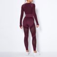 thumbnail image 5 of MIUOWANP Women's Two Piece Sets Women Seamless Striped Hollow Yoga Clothes Hip Quick-drying Fitness Suit, 5 of 5