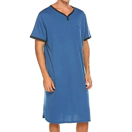 Men Nightshirt Sleepwear Loungewear Plain Nightwear - Walmart.ca