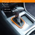thumbnail image 4 of Accesorios interiores Embellecedor de la cubierta del panel de cambio de marchas de control central para 2015-2021 Pegatinas decorativas para marco del cargador, naranja, 4 of 5