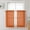 Orange, variant on OVZME Short Blush Sheer Curtains 36 Inches 2 Panels Set - Kitchen Tiers Valances Curtains Light Filter Rod Pocket Voile Cafe Curtains for Kitchen Bathroom Small Half Window, 42W x 36L