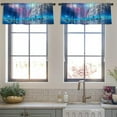 thumbnail image 4 of LALILO Kitchen Curtain Valance Teal Turquoise Water Backdrop Rod Pocket Window Curtain 52"x 18" Set of 2, 4 of 7