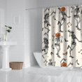 thumbnail image 2 of Halloween Dancing Skeletons Shower Curtain 72"x84" ,Bathroom Decorative Shower Curtains Set with 12 Hooks,Modern Waterproof Washable Shower Curtain, 2 of 6
