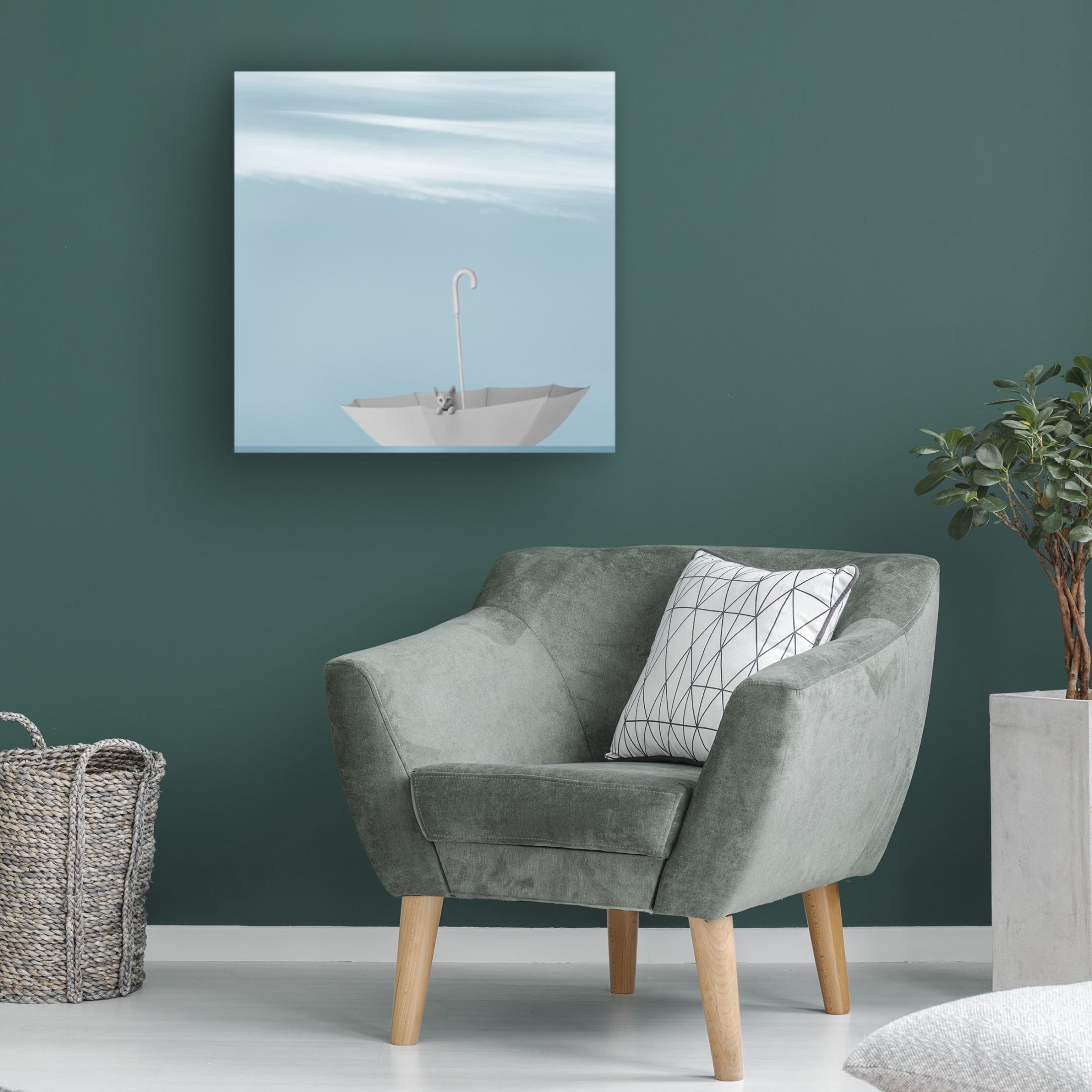 Canvas Wall Art - Jon Bertelli 'Bon Voyage' Wall Art for Living Room, Bedroom, or Office Décor by Trademark Fine Art - 18 x 18 Inches