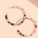 thumbnail image 3 of Guardurnaity Ear Stud Lady Decorations Hoop Earring Smooth Earrings Circle Pendant Hanging Big Wedding Accessories Jewelry Popular Marbling Type3 NO3, 3 of 6