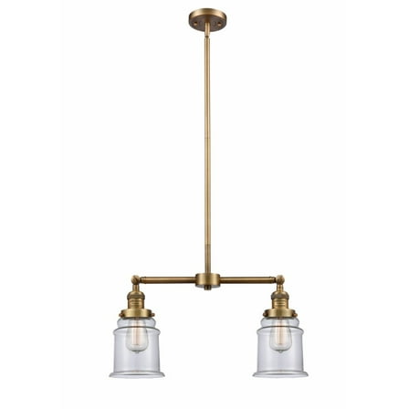 Innovations 2-LT Vintage LED Canton 22" Chandelier - Brushed Brass - 209-BB-G182-LED