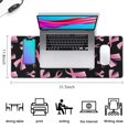 thumbnail image 5 of Long Mouse Pads for Desk,Pink Breast Cancer Desk Mats on Top Of Desks, Desk Mouse Pad Extra Large with 3mm Non-Slip Base and Stitched Edge for Gaming,Office,Work,Home 31.5x11.8in, 5 of 5