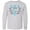 AC-Heather Grey, variant on Inktastic My Yaya Loves Me with Hearts and Flowers Long Sleeve Youth T-Shirt