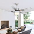 thumbnail image 5 of Ceiling Fan with Lights Remote Control,3 Color Dimmable Light，52 Inch Stainless Steel 5 Blades for kitchen dining room Interior courtyard bedroom living room, 5 of 6