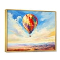 thumbnail image 2 of Designart Hot Air Balloon framed wall Art, Colorful Hot Air Ballon expressionistic , Hot Air Balloon framed wall art decor, Multi-Color Modern Gold framed wall art, 40x30 inches Gold Frame, 2 of 5