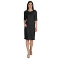 thumbnail image 4 of Inkmeso Womens Elbow Sleeve Regular Fit Tshirt Dress With Front Pockets, 4 of 8