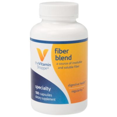 The Vitamin Shoppe Fiber Blend, A Natural Source of Insoluble and Soluble Fiber, Supports Digestive Health  Regularity (100 (Best Soluble Fiber For Weight Loss)