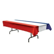 Patriotic 4th of July Celebration 108" Plastic Tablecover, Red White Blue