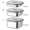 thumbnail image 1 of (Cuadrado Grande) Caja De Almacenamiento Sellada De Alimentos De Acero Inoxidable Con Tapa, 1 of 10