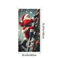 thumbnail image 3 of Dongrere Santa Claus Door Curtain for Front Door Decor Christmas Door Cover to Instant Christmas Makeover Waterproof & Wrinkle-Free Door Curtain, 71" x 35" Large Size, 3 of 6