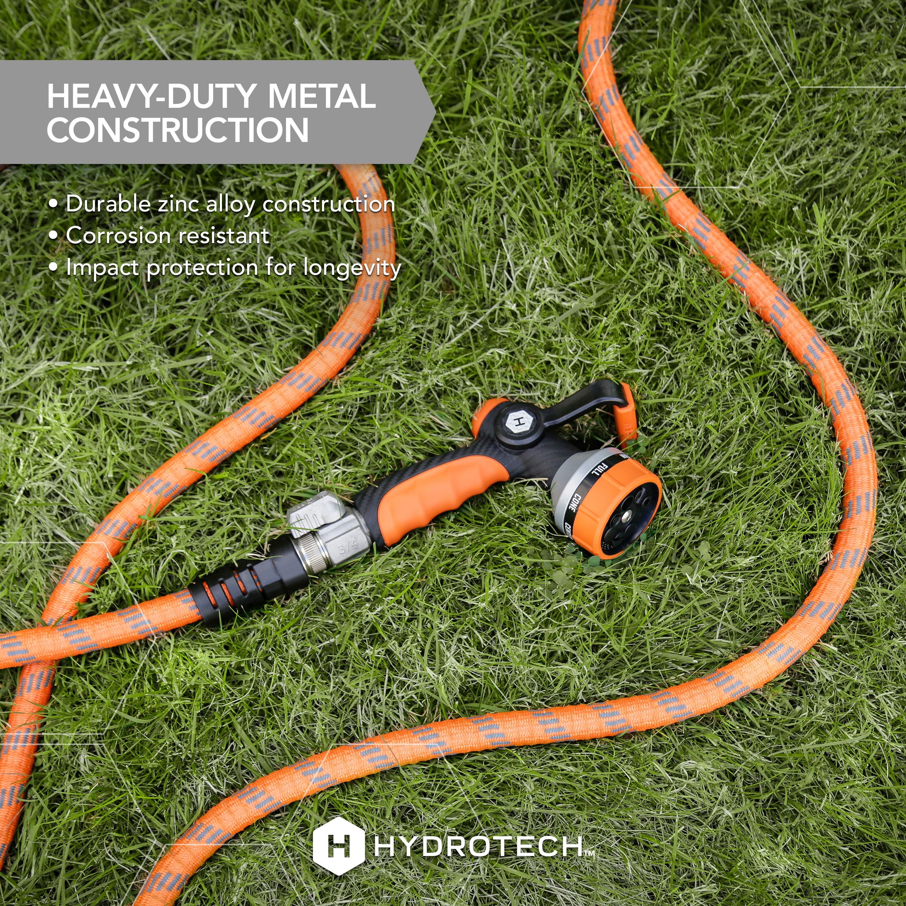 Hydrotech Heavy Duty 8-Pattern Fireman's Hose Nozzle photo 8
