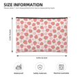 thumbnail image 3 of Kdxio Strawberry Flower Makeup Bag Toiletry Bag Canvas Makeup Bags Zipper Cosmetic Pouch Travel Cosmetic Pouch for Women Gifts, 3 of 7