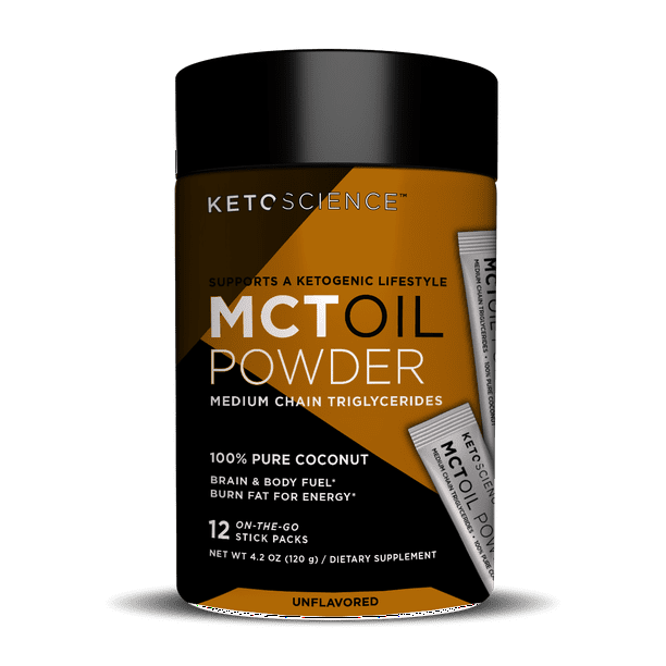 Keto Science MCT Oil Powder Stick Packs Dietary Supplement