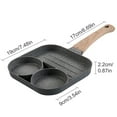 thumbnail image 3 of MOPOOR Nonstick Divided Grill Pan for Stove Tops, Non Stick Omelette Pan Aluminum 3 Compartment Versatile Breakfast Grilling Pan, Durable Square Grill Skillet, Steak Griddle Pan, 3 of 8