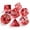 Red, variant on 7-Piece Polyhedral Dice Set, Transparent Acrylic D&D Dice with Gold Numbers for Tabletop RPG Games