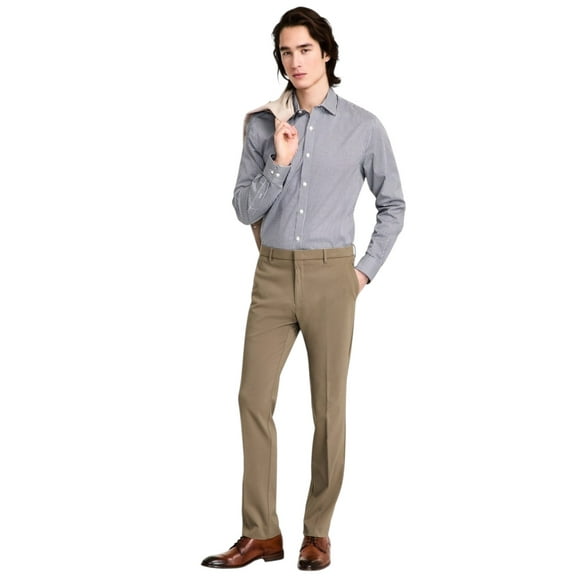 Tommy Hilfiger Mens Modern fit Dress Pants 38 / 34 Green Solid Stretch