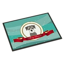 Carolines Treasures BB1516MAT Schnauzer Merry Christmas Indoor & Outdoor Mat- 18 x 27 in.