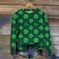 thumbnail image 2 of HAiming St Patricks Day Sweatshirt Women Shamrock Shamrock Green Long Sleeve Pullover Patty's Tops, 2 of 5