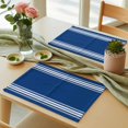 thumbnail image 3 of Blue Striped Placemats Set of 6 Blue White Stripes Place Mats Table Mats Kitchen Dining Home Outdoor Party Table Decoration, 3 of 9