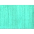 thumbnail image 1 of Ahgly Company Machine Washable Indoor Rectangle Solid Turquoise Blue Modern Area Rugs, 2' x 4', 1 of 4