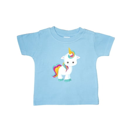 

Inktastic Cute Little Unicorn Unicorn With Rainbow Tail Gift Baby Girl T-Shirt