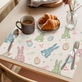 thumbnail image 3 of Easter Egg Rabbit Placemats Set of 6, Colorful Point Non-Slip Place Mats Washable Table Mats for Kitchen Dining Table Decorations Indoor/Outdoor, 3 of 9