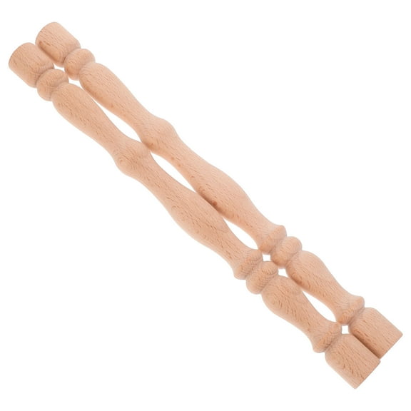 FUTUREORYY 2Pcs Wooden Pillars for Home Decor and Furniture Craft Khaki 10.5X0.8X0.8in