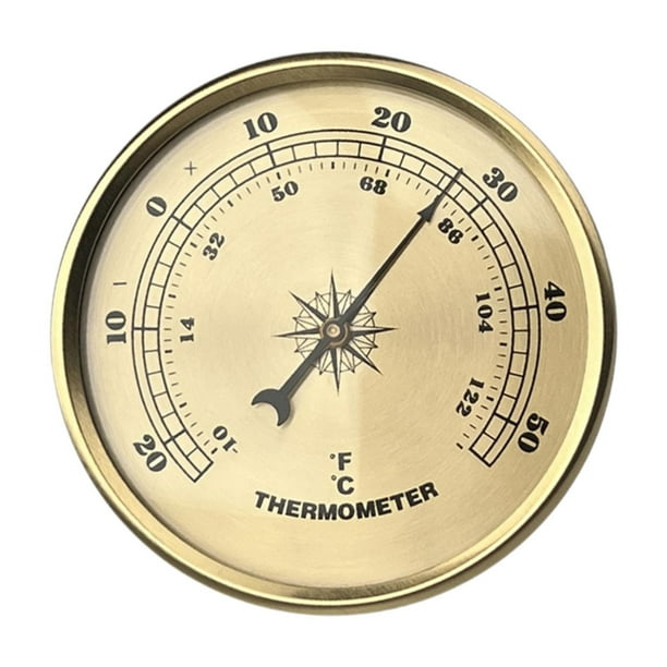Termómetro redondo portátil, ligero, resistente, decorativo, medidor de temperatura para patio, garaje, interior, invernadero, hogar