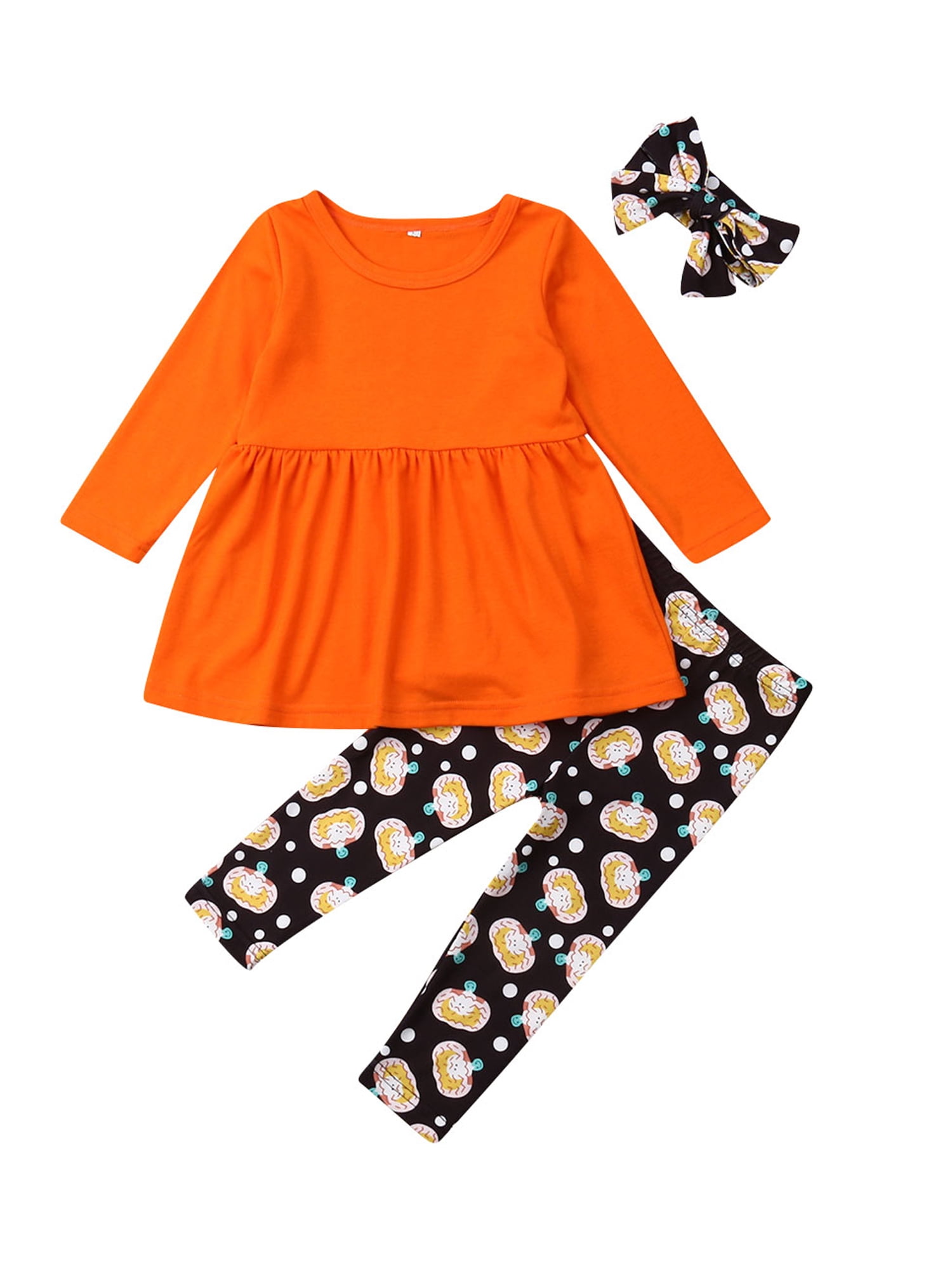 baby girl orange leggings
