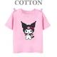 thumbnail image 3 of Camiseta de algodón Kuromi para niños, camiseta informal de verano de manga corta con estampado de anime My Melody Sanrio Kawaii, regalo para niño y niña, 3 of 5