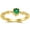 Green-Gold, variant on Thalia Birthstone Engagement Ring Sterling Silver Cz Women Ginger Lyne Collection
