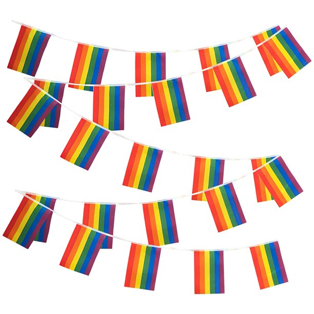 Maozh01 Gay Pride Flags Bunting Rainbow String Bunting Banner Pride ...