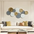 thumbnail image 6 of LuxenHome Modern Metal Connected Circles Wall Decor Sculpture in Multi-Color, 6 of 10