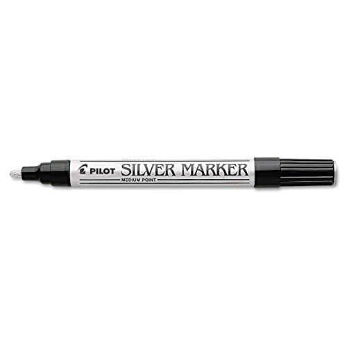Pilot Silver Metallic Permanent Paint Marker, Medium Point, Dozen Box