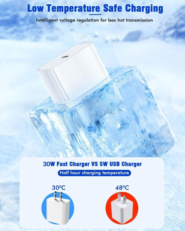 [MFi Certified] 2Pack 20W Type C Fast Charger Block with 10FT USB C to Lightning Cable Compatible for iPhone 14/13/12/11 Pro Max/Xs Max/XR/X,i Pad