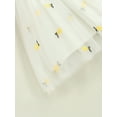 thumbnail image 6 of Qmyliery Toddler Kids Girls Princess Dress Daisy/Fruit Embroidery Sleeveless Sling Dress Summer Casual Mesh Tulle Fluffy Dress, 6 of 7